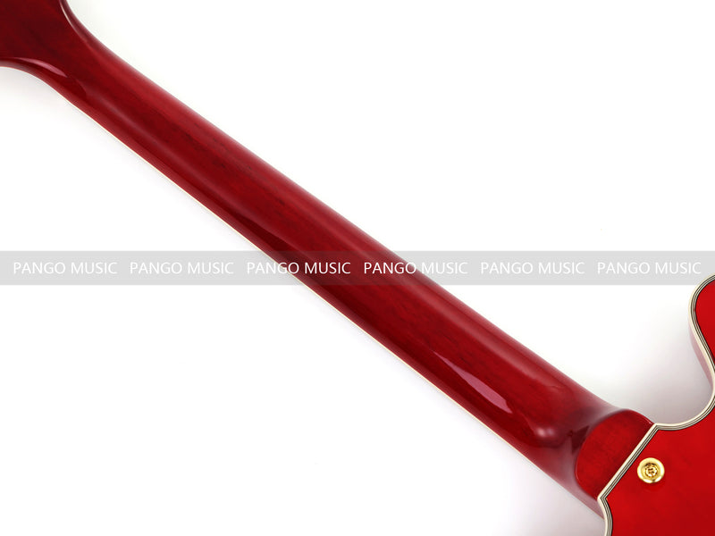 ES-355 Style Semi-Hollow Archtop Gloss Wine Red Electric Guitar (LRG-035X)
