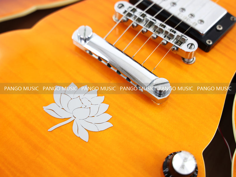 ES-Style Semi-Hollow Body Electric Guitar with Gloss Sunburst Finish (TB-3500)