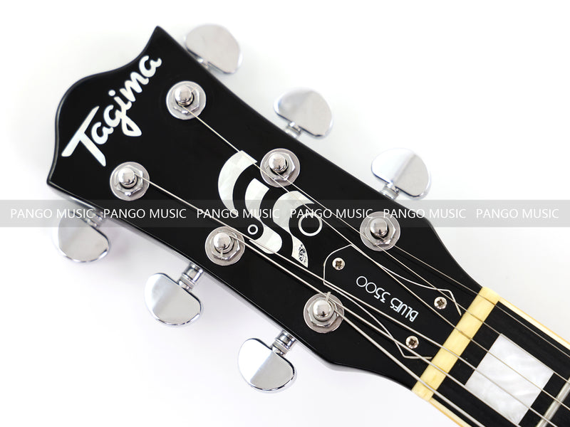 ES-Style Semi-Hollow Body Electric Guitar with Gloss Sunburst Finish (TB-3500)