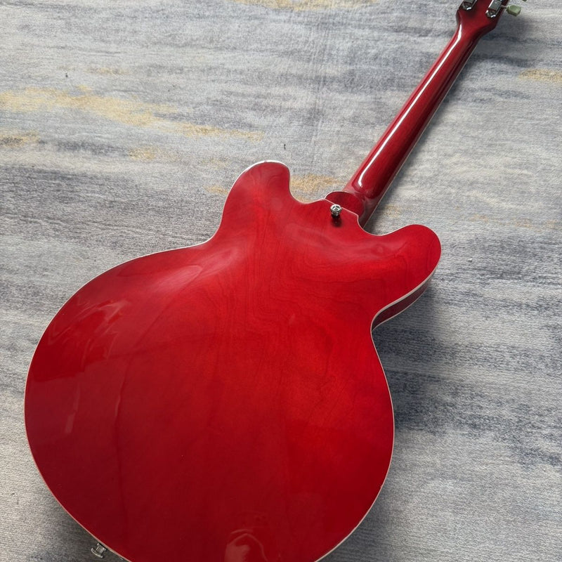 ES335 Style Semi-Hollow Electric Guitar with Gloss Cherry Red Finish (LRG-069)