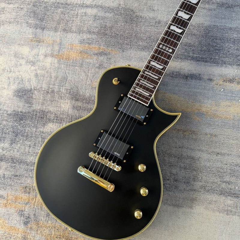 ESP-Inspired EC Style Electric Guitar with Matte Black Finish (LRG-068)