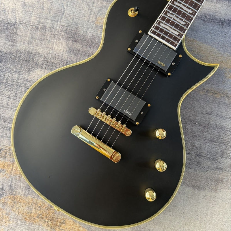 ESP-Inspired EC Style Electric Guitar with Matte Black Finish (LRG-068)
