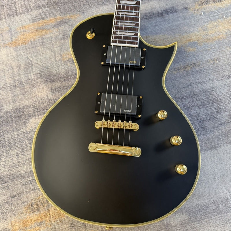 ESP-Inspired EC Style Electric Guitar with Matte Black Finish (LRG-068)