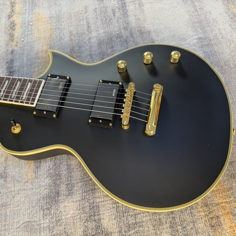 ESP-Inspired EC Style Electric Guitar with Matte Black Finish (LRG-068)