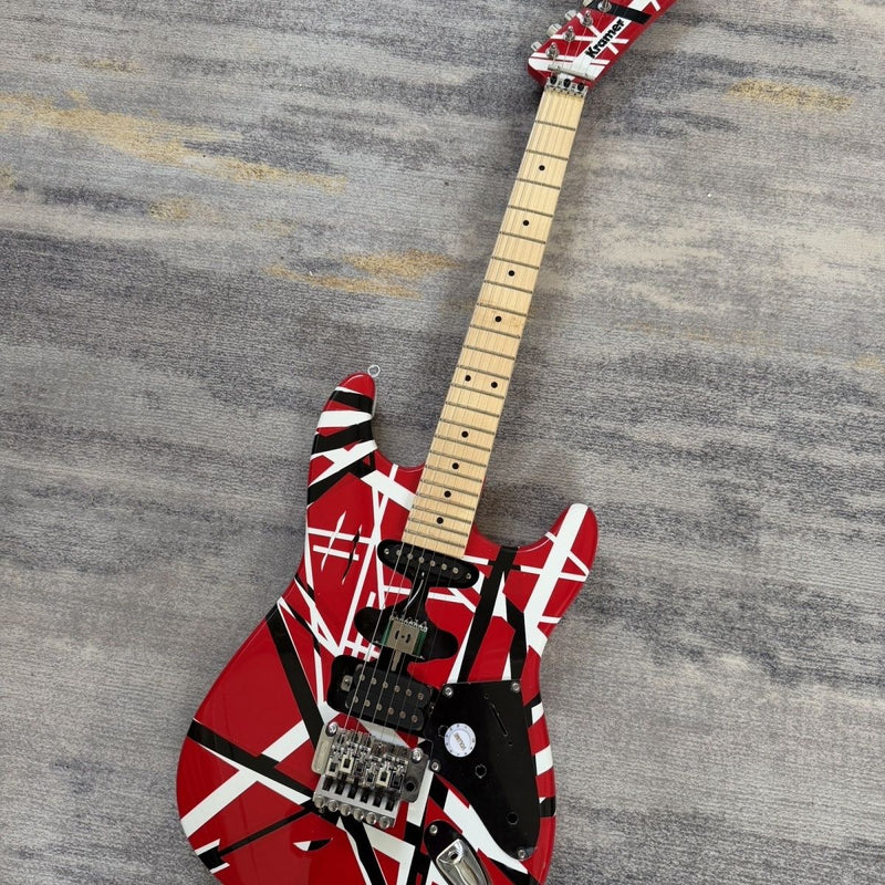 EVH Van Halen Striped Series ST Style Electric Guitar (LRG-026, No Logo)