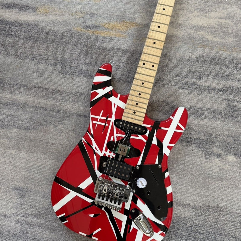 EVH Van Halen Striped Series ST Style Electric Guitar (LRG-026, No Logo)