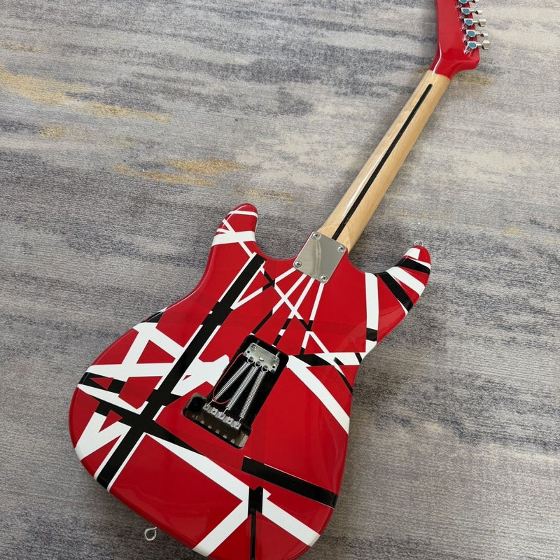 EVH Van Halen Striped Series ST Style Electric Guitar (LRG-026, No Logo)