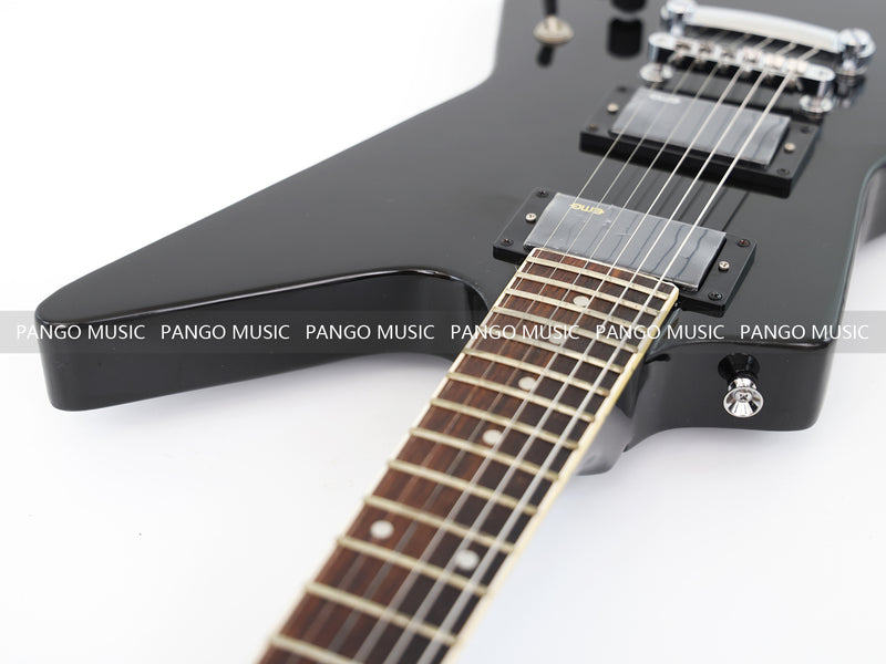 Explorer Style All Black Electric Guitar (ZQN0214)