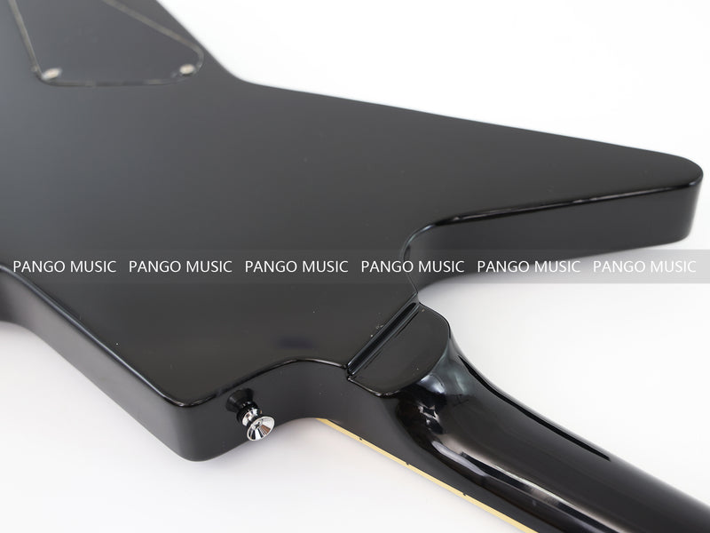 Explorer Style All Black Electric Guitar (ZQN0214)