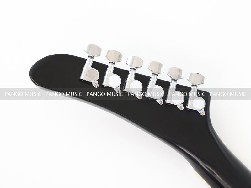 Explorer Style All Black Electric Guitar (ZQN0214)