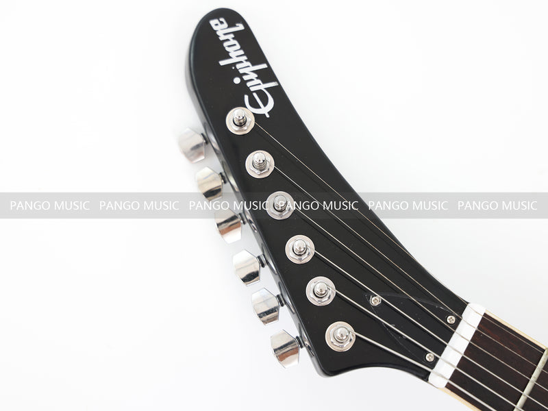 Explorer Style All Black Electric Guitar (ZQN0214)