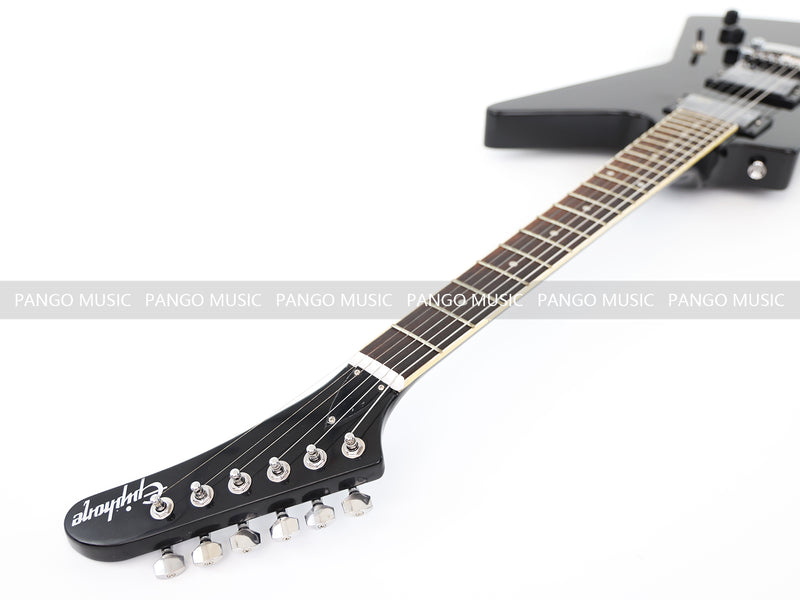 Explorer Style All Black Electric Guitar (ZQN0214)
