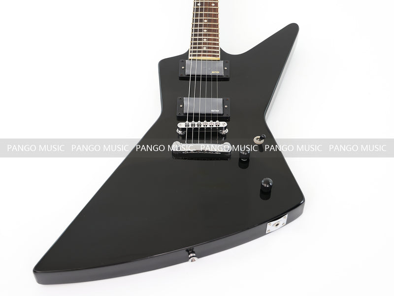 Explorer Style All Black Electric Guitar (ZQN0214)
