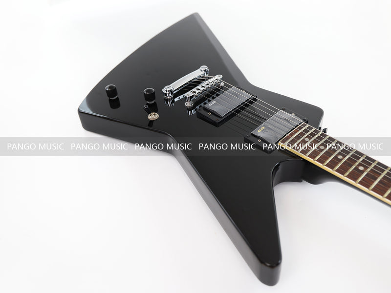 Explorer Style All Black Electric Guitar (ZQN0214)