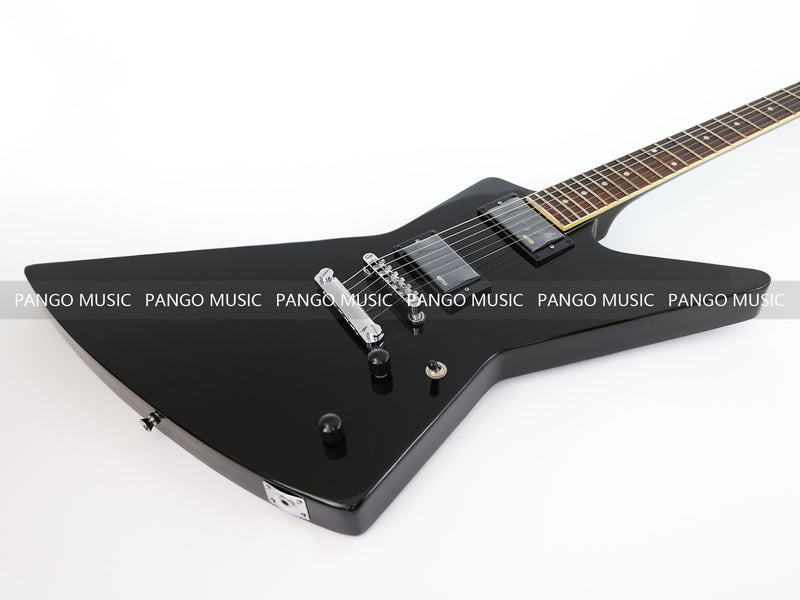 Explorer Style All Black Electric Guitar (ZQN0214)