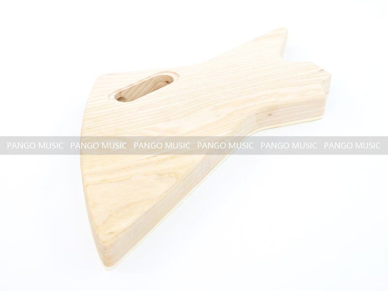 Explorer Style Ash Wood DIY Electric Guitar Kit with Flamed Maple Top (LRF-023, Limited Edition)