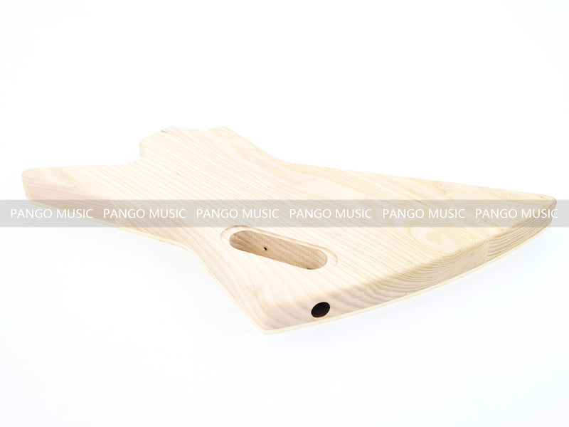 Explorer Style Ash Wood DIY Electric Guitar Kit with Flamed Maple Top (LRF-023, Limited Edition)