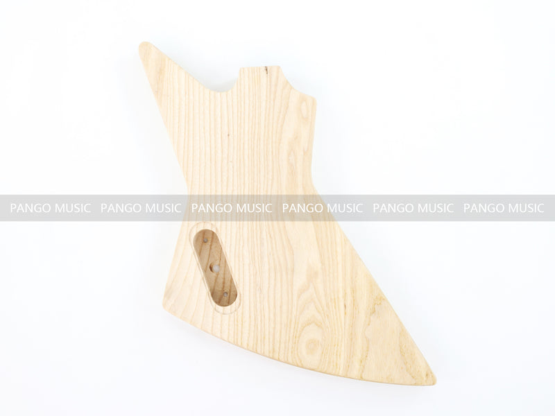 Explorer Style Ash Wood DIY Electric Guitar Kit with Flamed Maple Top (LRF-023, Limited Edition)