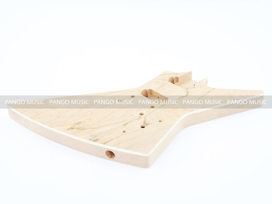 Explorer Style DIY Electric Guitar Kit with Spalted Maple Top (LRF-044, Limited Edition)
