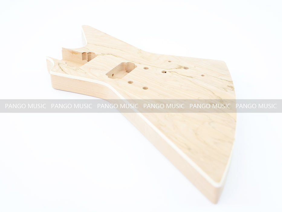 Explorer Style DIY Electric Guitar Kit with Spalted Maple Top (LRF-044, Limited Edition)