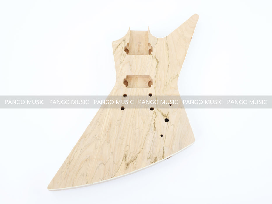 Explorer Style DIY Electric Guitar Kit with Spalted Maple Top (LRF-044, Limited Edition)