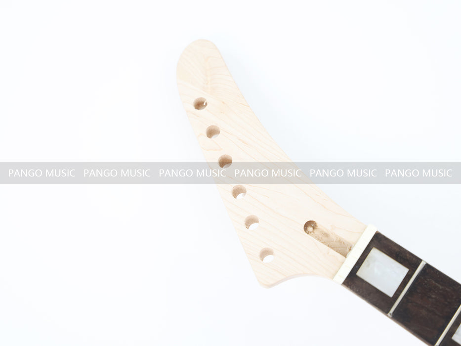 Explorer Style DIY Electric Guitar Kit with Spalted Maple Top (LRF-044, Limited Edition)