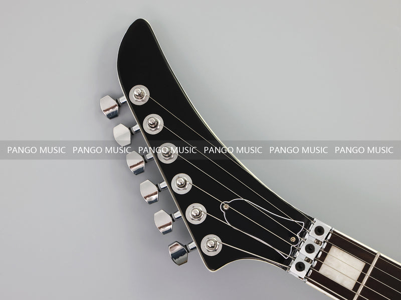 Explorer Style Electric Guitar with Gloss White Finish & Floyd Rose Style Double Locking Tremolo (LRG-063X)