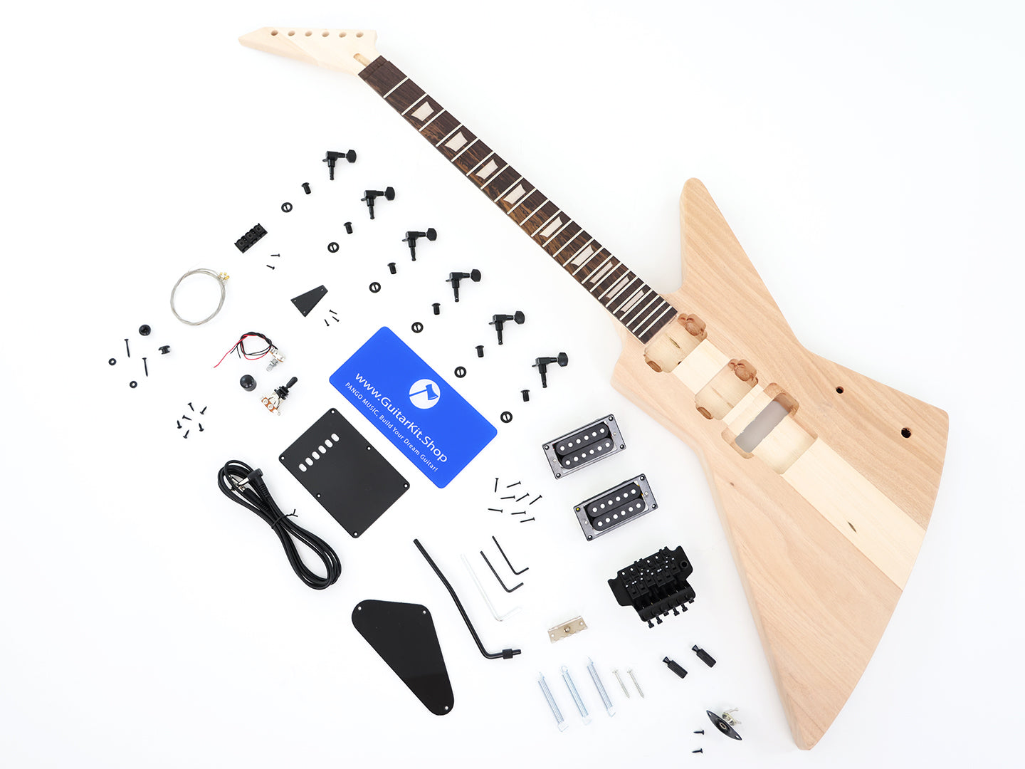 Explorer Style Neck-Through Reverse Headstock DIY Electric Guitar