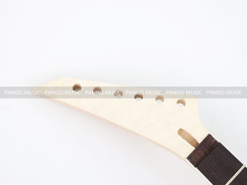 Explorer Style Neck Through DIY Electric Guitar Kit with Quilted Maple Top (18009, Limited Edition)