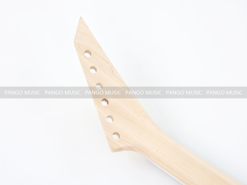 Explorer Style Neck Through DIY Electric Guitar Kit with Quilted Maple Top (18009, Limited Edition)