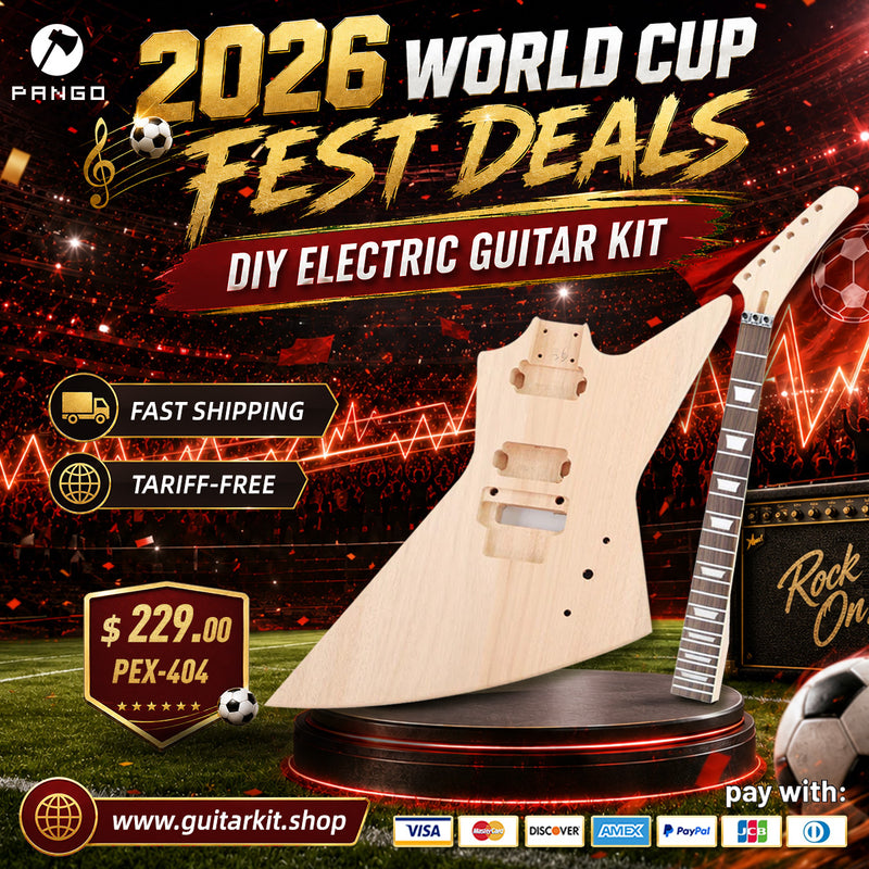 Explorer Style DIY Electric Guitar Kit (PEX-404F, Fast Shipping, Tariff-free)