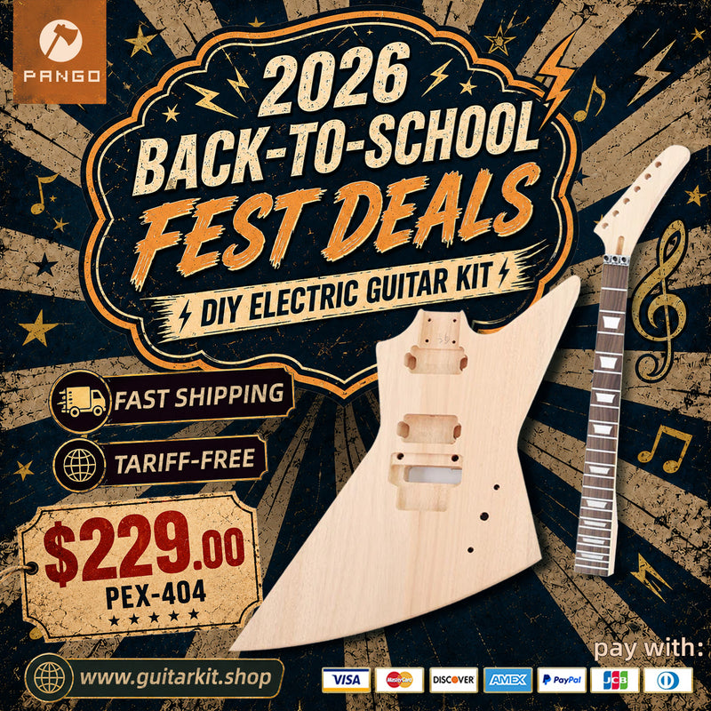 Explorer Style DIY Electric Guitar Kit (PEX-404F, Fast Shipping, Tariff-free)