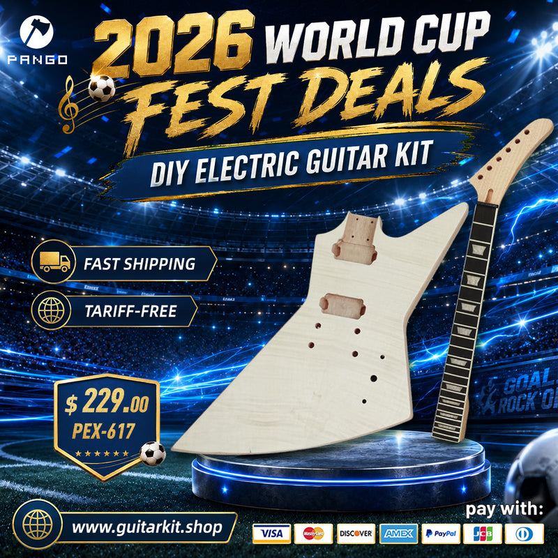 Explorer Style DIY Electric Guitar Kit (PEX-617F, Fast Shipping, Tariff-free)