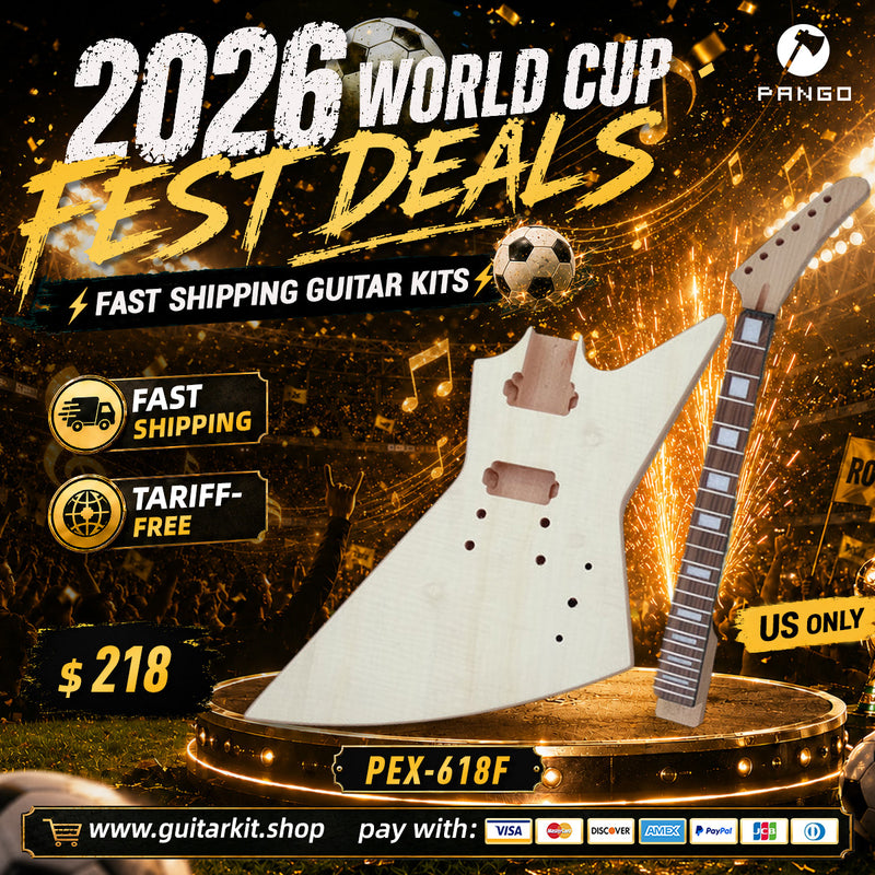 Explorer Style DIY Electric Guitar Kit (PEX-618F, Fast Shipping, Tariff-free)