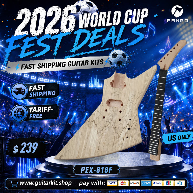 Explorer Style DIY Electric Guitar Kit (PEX-818F, Fast Shipping, Tariff-free)