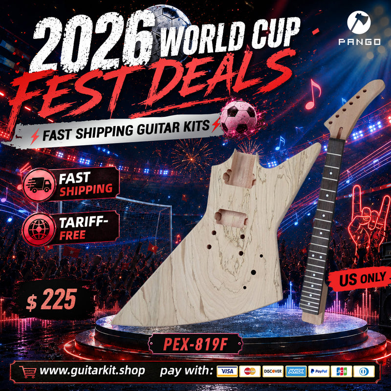 Explorer Style DIY Electric Guitar Kit (PEX-819F, Fast Shipping, Tariff-free)