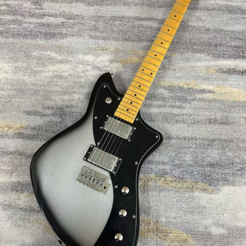 Fen Offset Style Electric Guitar with Gloss Silver Burst Finish (LRG-092)