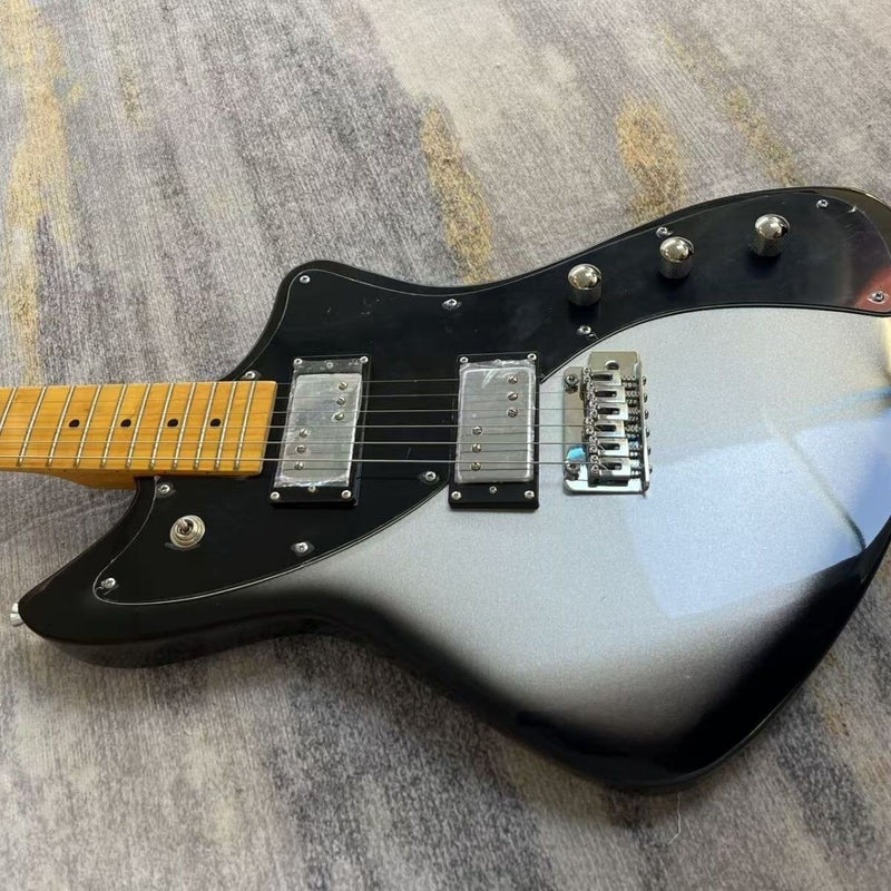 Fen Offset Style Electric Guitar with Gloss Silver Burst Finish (LRG-092)