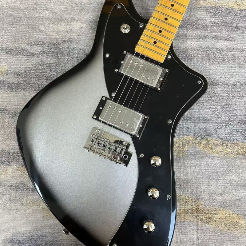 Fen Offset Style Electric Guitar with Gloss Silver Burst Finish (LRG-092)