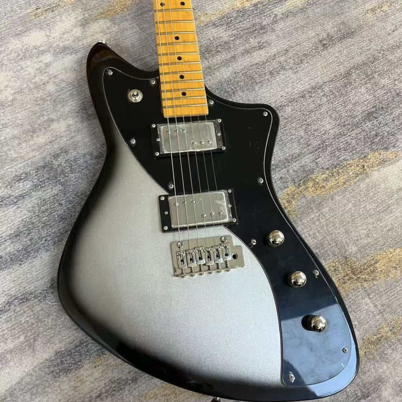 Fen Offset Style Electric Guitar with Gloss Silver Burst Finish (LRG-092)