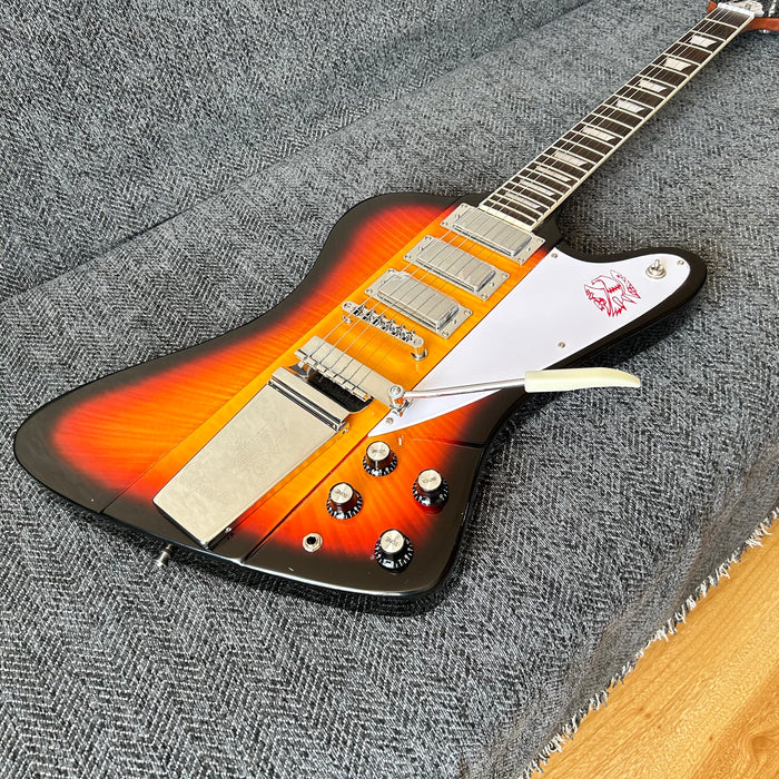 Firebird Style Electric Guitar with Flamed Maple Top (GKS-003)