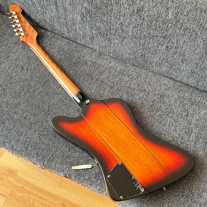 Firebird Style Electric Guitar with Flamed Maple Top (GKS-003)