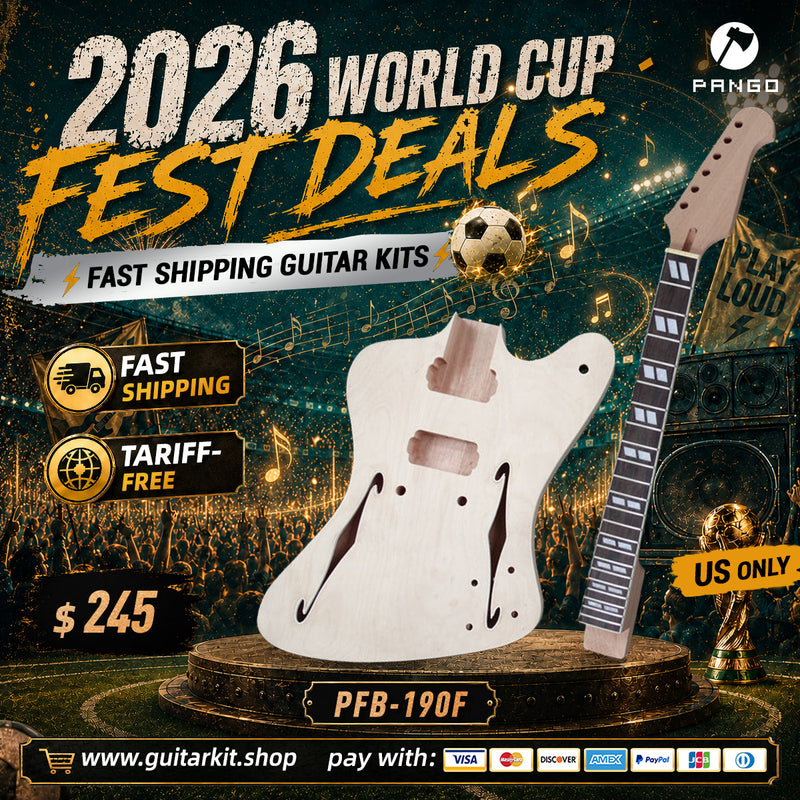 Firebird Style F Holes Body DIY Electric Guitar Kit (PFB-190F, Fast Shipping, Tariff-free)