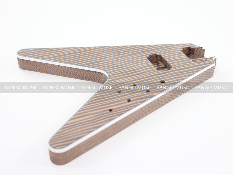 Flying V Style All Zebrawood DIY Electric Guitar Kit (PFV-670C, Limited Edition)