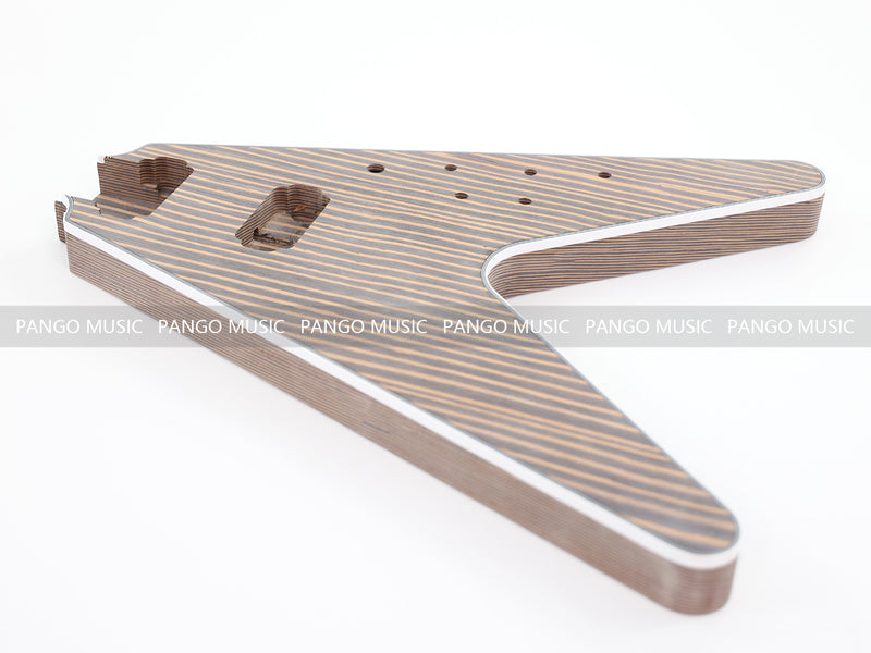 Flying V Style All Zebrawood DIY Electric Guitar Kit (PFV-670C, Limited Edition)