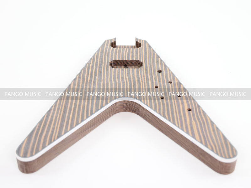 Flying V Style All Zebrawood DIY Electric Guitar Kit (PFV-670C, Limited Edition)
