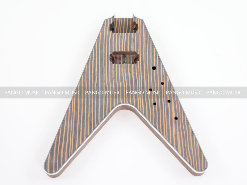 Flying V Style All Zebrawood DIY Electric Guitar Kit (PFV-670C, Limited Edition)