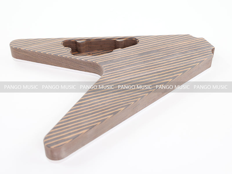 Flying V Style All Zebrawood DIY Electric Guitar Kit (PFV-670C, Limited Edition)