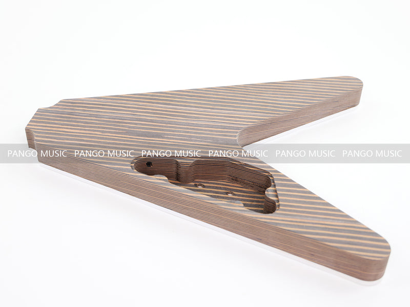 Flying V Style All Zebrawood DIY Electric Guitar Kit (PFV-670C, Limited Edition)