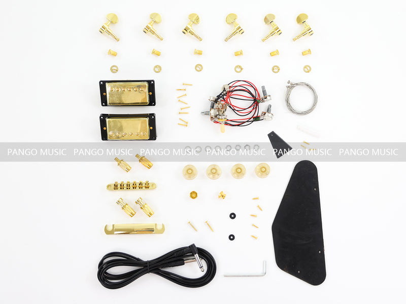 Flying V Style All Zebrawood DIY Electric Guitar Kit (PFV-670C, Limited Edition)